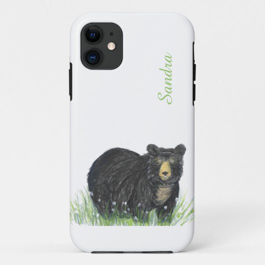 zwarte beer waterverf Case-Mate iPhone case (Achterkant)