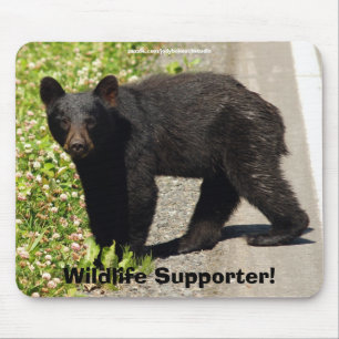 Zwarte Beerwelp Wildlife Beschermer Muismat