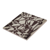 Zwarte & beige/Cream Geometric Moderne Abstracte A Tegeltje (Zijkant)