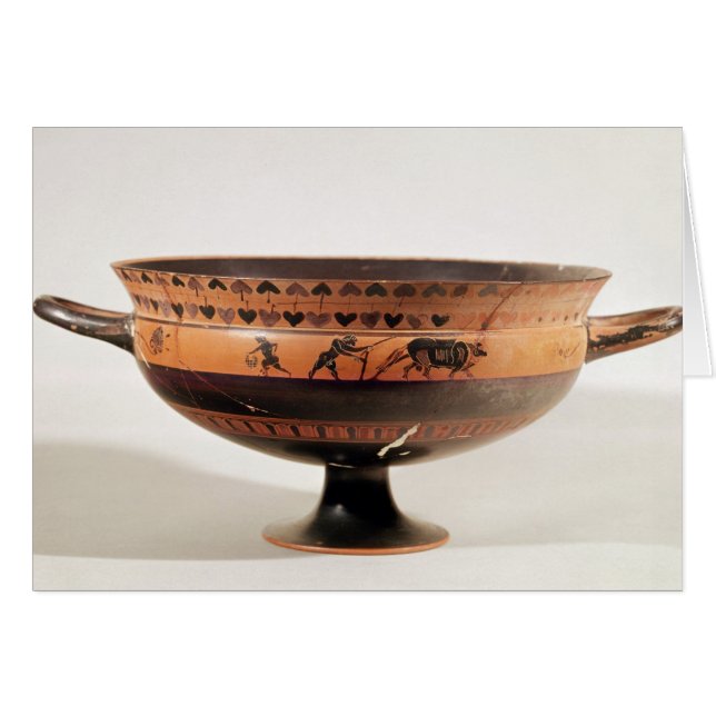 Zwarte beige kylix (Voorkant Horizontaal)