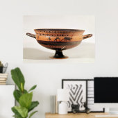 Zwarte beige kylix poster (Thuiskantoor)