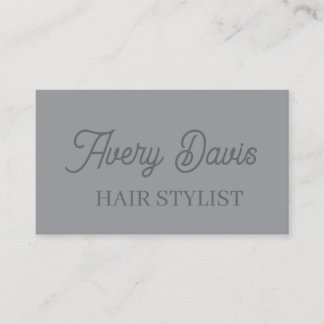 Zwarte Beige Minimalistische Kalligrafie Haarstyli Visitekaartje