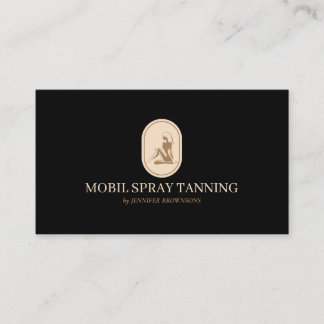 Zwarte Beige Spray Tan Beauty Lichaamsverzorging Visitekaartje