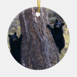 zwarte beren keramisch ornament