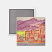 zwarte bergkunst magneet (Voorkant / Achterkant)