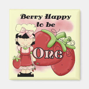Zwarte Berry 1st Birthday T-shirts en cadeautjes Magneet