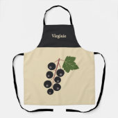 zwarte bes schort (Voorkant)