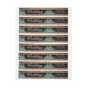 Zwarte besneeuwde hout & bos dennenboom bruiloft (Vel)