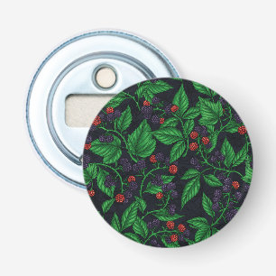 Zwarte bessen op donkergrijs button flesopener
