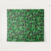 Zwarte bessen op groen wandkleed (Voorkant (horizontaal))