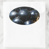 Zwarte bessen ovale sticker (Tas)