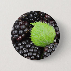 Zwarte bessen ronde button 5,7 cm