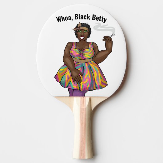 ZWARTE BETTY PING PONG PADDLES TAFELTENNISBATJE (Voorkant)