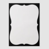 Zwarte beugel Lijst bruiloft Vellum Uitnodigingen (Voorkant)