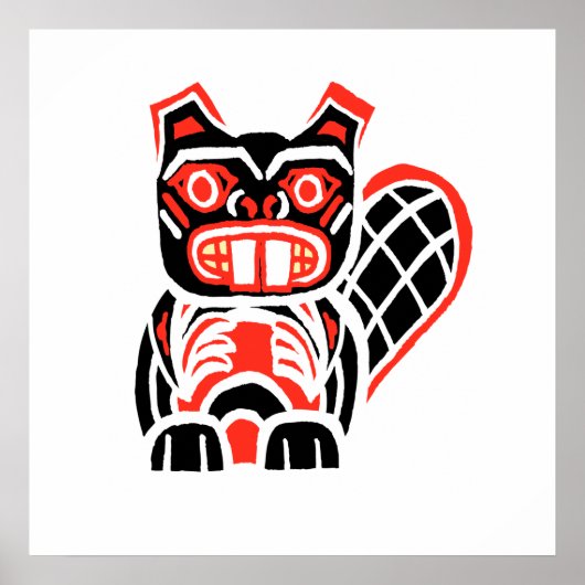 zwarte bever poster (Voorkant)