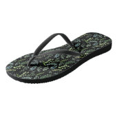 Zwarte BG van het Patroon 11.bw Teenslippers (Schuin)