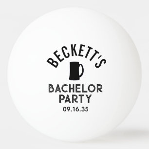Zwarte Bierpul Bachelorfeest Pingpongballen