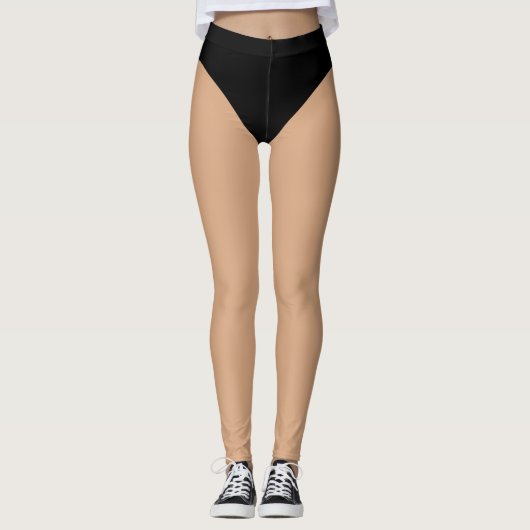 Zwarte Bikini Leggings (Voorkant)