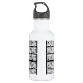 Zwarte Bingo Kaarten Waterfles (Achterkant)