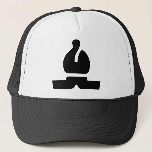 Zwarte bisschop trucker pet (Voorkant)