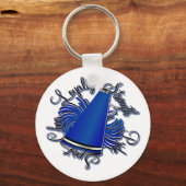 Zwarte Blauw en Witte Kwaliteit Sleutelhanger (Voorkant)