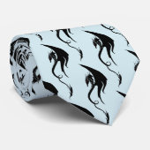 Zwarte Blauw Tribale Draak Stropdas (Opgerold)