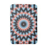 Zwarte, blauwe en rode Mandala Star Badmat (Voorkant Verticaal)