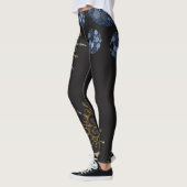 zwarte blauwe gouden lange leggings (Links)