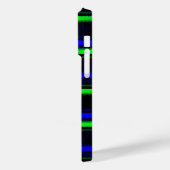 Zwarte Blauwe Groene Stripes Case-Mate iPhone Case (Achterkant / Links)