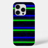 Zwarte Blauwe Groene Stripes Case-Mate iPhone Case (Achterkant)
