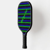 Zwarte Blauwe Groene Stripes Pickleball Paddle (Links)
