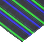 Zwarte Blauwe Groene Stripes Tafelkleed (Gekanteld)