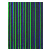 Zwarte Blauwe Groene Stripes Tafelkleed (Voorkant)