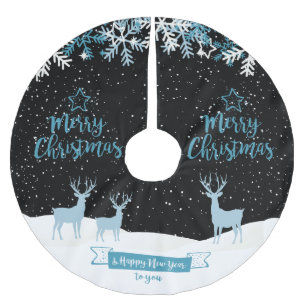 Zwarte blauwe kerstboomrok kerstboom rok