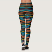 Zwarte blauwe strepen leggings (Achterkant)