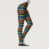 Zwarte blauwe strepen leggings (Rechts)