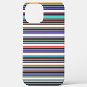 Zwarte blauwe strepen leuk iPhone 12 pro max hoesje