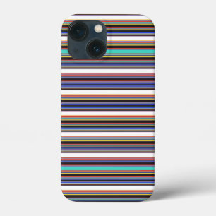 Zwarte blauwe strepen leuk iPhone 13 mini hoesje
