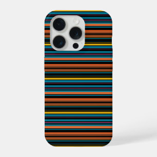 Zwarte blauwe strepen leuk iPhone 15 pro hoesje