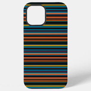 Zwarte blauwe strepen leuk iPhone 12 pro max hoesje