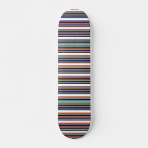 Zwarte blauwe strepen leuk skateboard