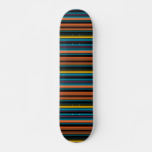 Zwarte blauwe strepen skateboard
