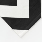 Zwarte Blauwgroen Chevron Monogram Blanket Fleece Deken (Hoek)