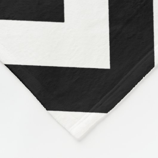Zwarte Blauwgroen Chevron Monogram Blanket Fleece Deken (Hoek)