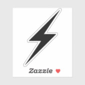 zwarte bliksemschicht van anarchie sticker (Vel)