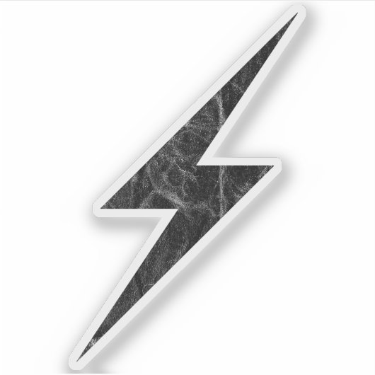 Zwarte bliksemschicht van anarchie () sticker (Voorkant)