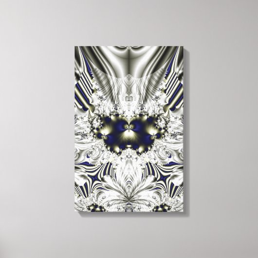 Zwarte Bloem Canvas Afdruk (Voorkant)