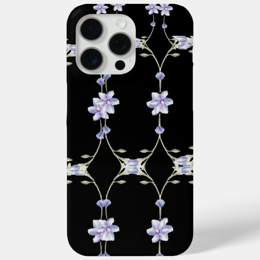 Zwarte bloem Case-Mate iPhone case (Achterkant)
