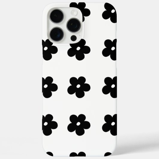 Zwarte bloem Case-Mate iPhone case (Achterkant)