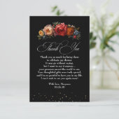 Zwarte Bloemen Botanische Moody Nederlands Bedankt (Staand voorkant)